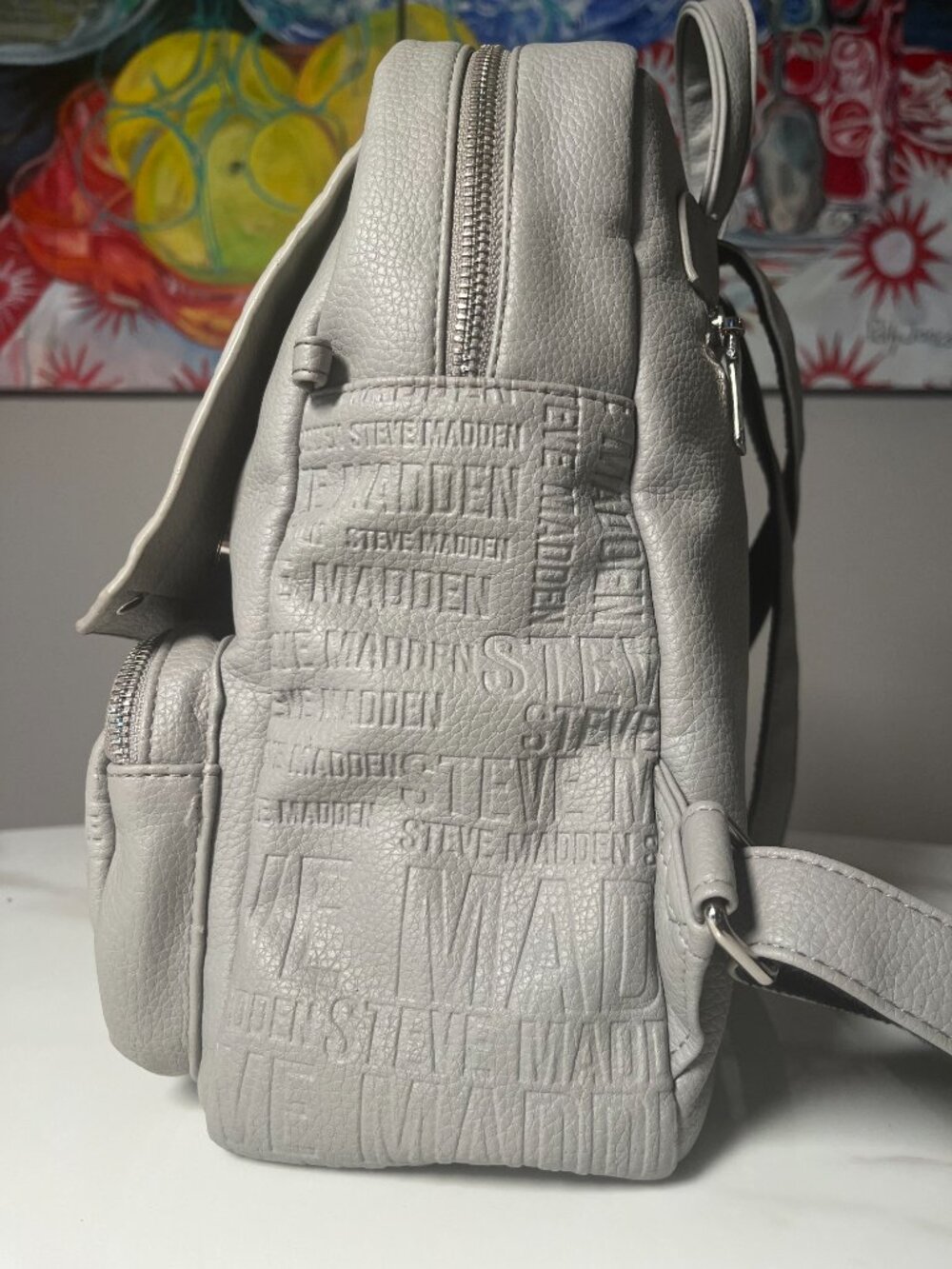 Steve Madden Embossed Logo Backpack Purse – NWOT - Picture 4 of 11